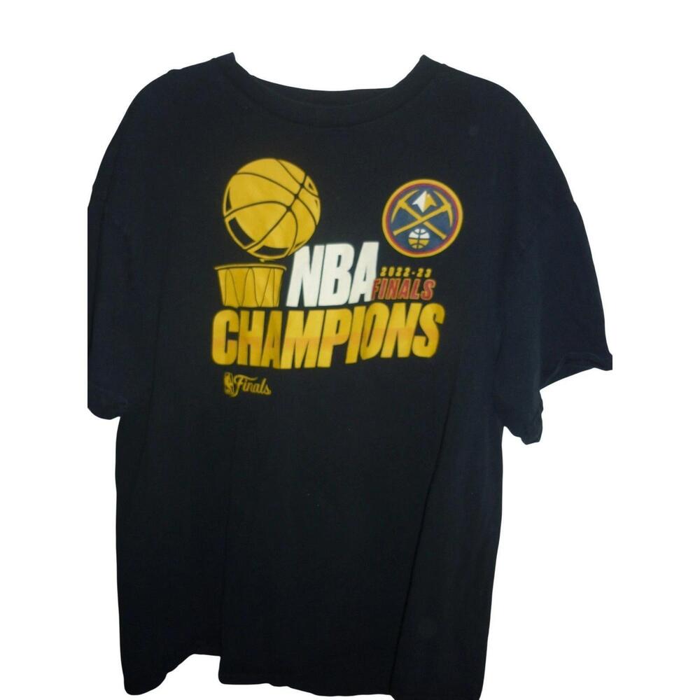 Denver Nuggets Nba Finals Champions 2022 23 Black T Shirt Mens Xl